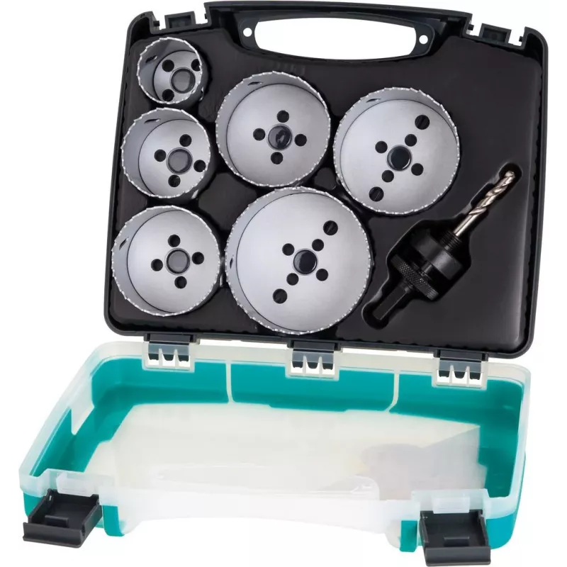 Wolfcraft 5423000 Set de sierras de corona, 8 piezas
