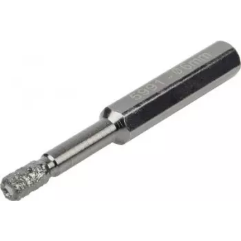 Broca diamantada Wolfcraft 5991000 6 mm vástago hexagonal para azulejos, gres, granito, mármol, cerámica