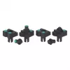 Mordazas de sujeción wolfcraft 6166000 para bancos de trabajo Master, set de 2, plástico negro