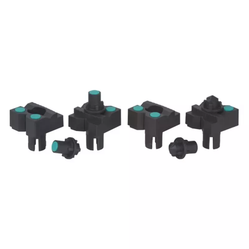 Mordazas de sujeción wolfcraft 6166000 para bancos de trabajo Master, set de 2, plástico negro