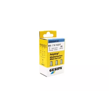 Tuerca remachable GESIPA PolyGrip® M5 acero inoxidable A2, vástago 7 x 13,5 mm, 50 uds. 1464888