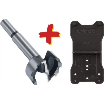 Wolfcraft 8728000 broca Forstner 35 mm de diámetro, 90 mm de longitud, vástago cilíndrico, 1 ud.