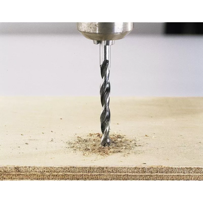 Wolfcraft 7612010 broca para madera 12 mm x 151 mm con vástago cilíndrico