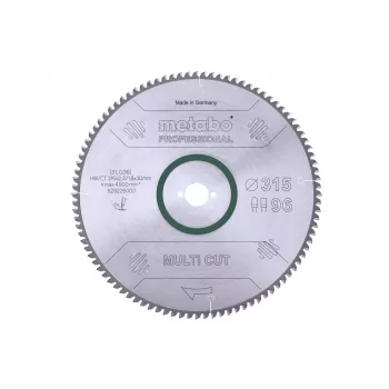 Metabo Multi Cut disco de sierra circular con plaquitas de carburo 315x30mm 96 dientes FZ/T 628226000