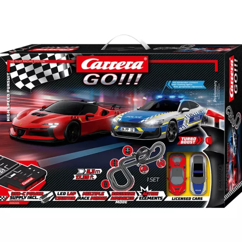 Carrera GO!!! Circuito eléctrico de slot High Speed Pursuit