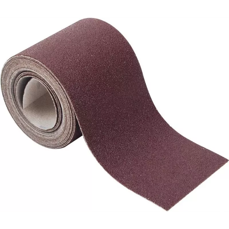 Wolfcraft 1739000 Rollo de papel de lija con velcro, grano 60, 115 mm x 4 m