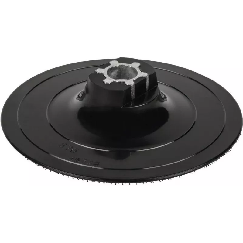 wolfcraft 125 mm Almohadilla de lijado con velcro con adaptador de portabrocas y hoja de lija K80 (2285000)
