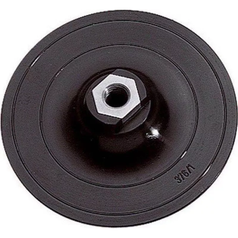 wolfcraft 125 mm Almohadilla de lijado con velcro con adaptador de portabrocas y hoja de lija K80 (2285000)