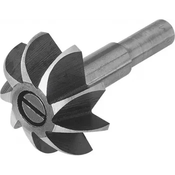Wolfcraft 3267000 Fresa de media caña, vástago de 8 mm, 25 mm de diámetro