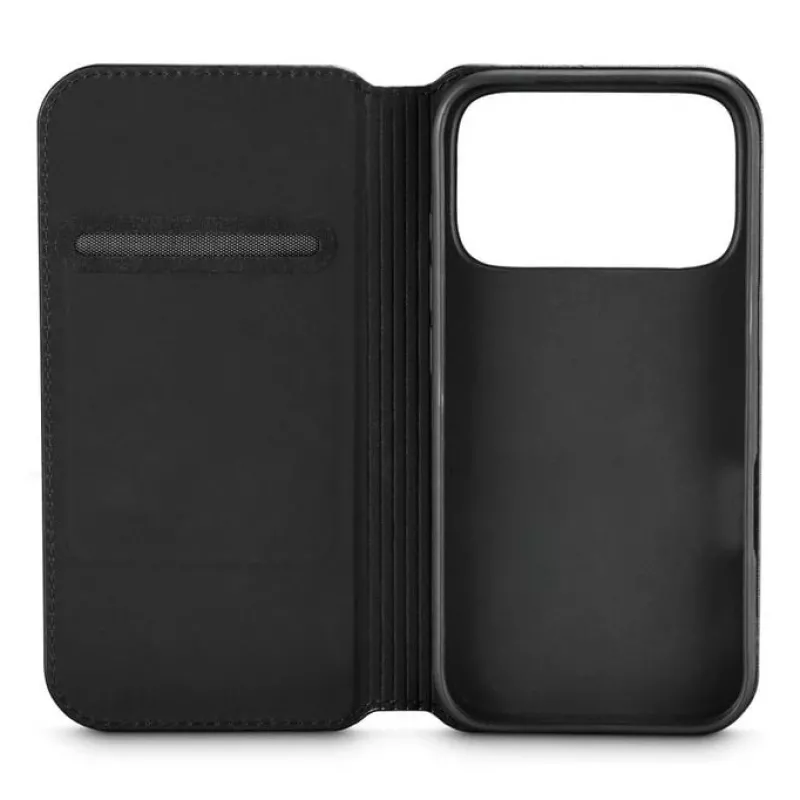 Black Rock Booklet Slim Folio carcasa para Apple iPhone 17 Pro, negra 00080398