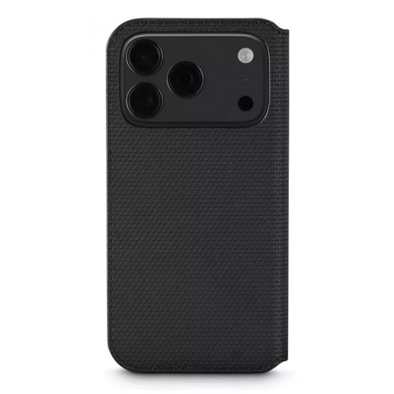 Black Rock Booklet Slim Folio carcasa para Apple iPhone 17 Pro, negra 00080398