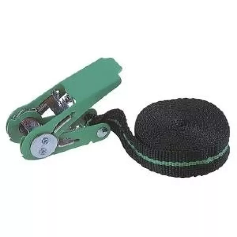Wolfcraft 3418000 Correa de amarre de una pieza con trinquete, 4 m x 25 mm, LC 90 daN