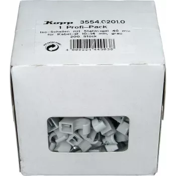Kopp pinza para cables con clavo, 10-14 mm, gris, 200 uds. 355402010