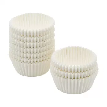 FACKELMANN 21615 moldes para muffins y cupcakes, papel de hornear antiadherente, blanco, 5,0 cm de diámetro, 250 uds.