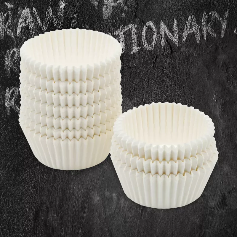 FACKELMANN 21615 moldes para muffins y cupcakes, papel de hornear antiadherente, blanco, 5,0 cm de diámetro, 250 uds.