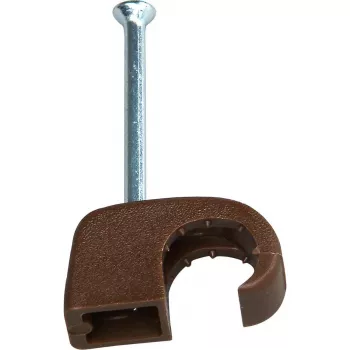 HEINRICH KOPP clips para cables con clavo, diámetro de haz 7-11 mm, marrón, 50 uds. 342706082