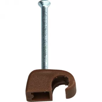 Heinrich Kopp Clip para cables con clavo, diámetro de haz 4-7 mm, marrón, 50 uds. 342606089