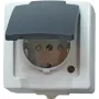 HEINRICH KOPP Toma Schuko con tapa abatible y protección contra contactos mejorada, 16 A, 250 V, empotrable, blanco alpino (107856005)