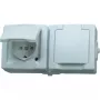 HEINRICH KOPP Toma Schuko con tapa abatible, superficie, IP44, gris 137002003