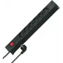 HEINRICH KOPP regleta de enchufes para rack de 19 pulgadas, 12 tomas Schuko (2x6), cable de 2 m, negra 931305010