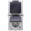 HEINRICH KOPP enchufe Schuko con tapa abatible Nautic gris 136956008