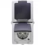 HEINRICH KOPP enchufe Schuko con tapa abatible Nautic gris 136956008