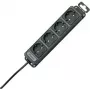 HEINRICH KOPP regleta de enchufes de 4 tomas sin interruptor, antracita, cable de 1,4 m, Schuko 127115016