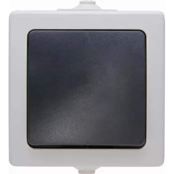Heinrich Kopp 565756004 mecanismo de conmutador, negro-gris, empotrar, 10A 250V