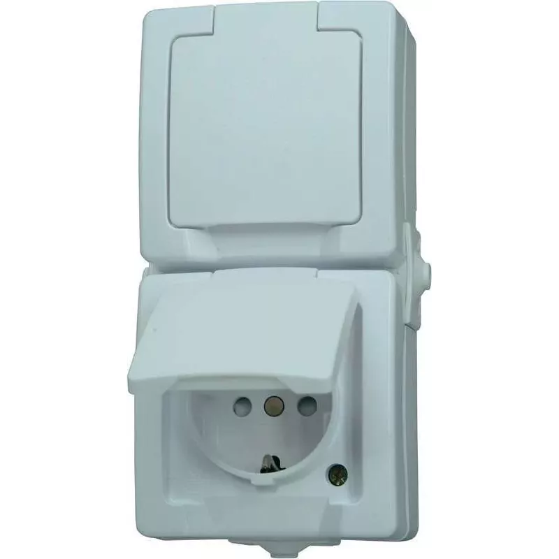 HEINRICH KOPP enchufe Schuko Paris de 1 toma blanco puro de empotrar 16A 250V IP20 protección infantil 136902009