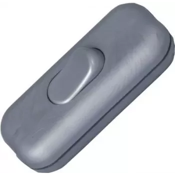 HEINRICH KOPP interruptor intermedio de cable con alivio de tracción, plateado, 1 polo encendido/apagado, 2 A, 250 V 191320086