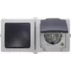 Kopp Nautic unidad combinada, enchufe con interruptor y tapa abatible, gris, IP44, montaje en superficie 138656001