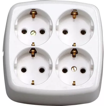 HEINRICH KOPP Paris enchufe Schuko tipo F, empotrar, blanco, 16 A, 250 V, protección infantil 121001009