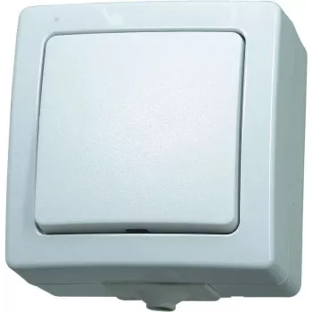 HEINRICH KOPP Paris interruptor de luz de empotrar blanco polar 10A 250V AC conmutador/apagador con opción de iluminación 565702005