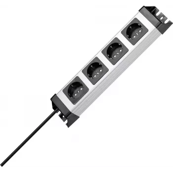 HEINRICH KOPP regleta de enchufes de 6 tomas Schuko sin interruptor gris/negro 1,5 m 226120010