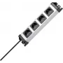 HEINRICH KOPP regleta de enchufes de 6 tomas Schuko sin interruptor gris/negro 1,5 m 226120010
