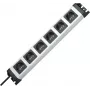 HEINRICH KOPP POWERversal regleta de enchufes de 6 tomas Schuko, gris/negro, cable de 1,4 m 226720018