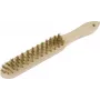 Brüder Mannesmann cepillo de alambre de latón, 4 hileras, 135 mm, mango de madera