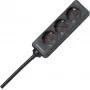 HEINRICH KOPP alargador, 3 tomas, 1,4 m, negro 128615005