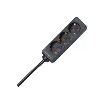 HEINRICH KOPP alargador, 3 tomas, 1,4 m, negro 128615005