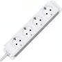 HEINRICH KOPP regleta de enchufes Schuko de 4 tomas blanca, sin interruptor, cable de 1,4 m 127102016