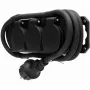 HEINRICH KOPP 223003044 Regleta de enchufes 3 tomas con protección infantil, negra, cable de 1,4 m