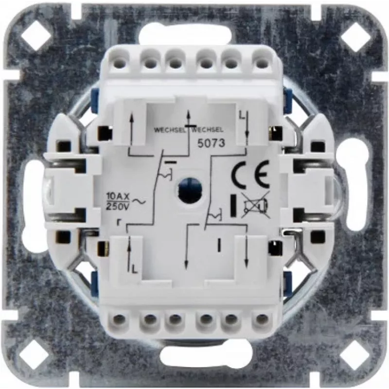 HEINRICH KOPP 507300001 Mecanismo conmutador para empotrar, 250V, 10AX, aluminio
