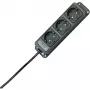 HEINRICH KOPP Regleta de enchufes 3 tomas sin interruptor, antracita, 1,4 m 127015013