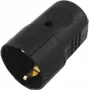 ACCESSORY Toma schuko hembra de plástico negra (3023620A) - conector hembra schuko, IP44, 16A, negro