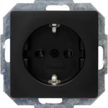 HEINRICH KOPP Paris Mecanismo de toma de corriente, schuko, 16 A, 250 V, negro mate 923550080