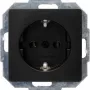 HEINRICH KOPP Paris Mecanismo de toma de corriente, schuko, 16 A, 250 V, negro mate 923550080