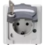 HEINRICH KOPP Toma schuko 1 toma con cerradura de seguridad, superficie, IP44, gris 103756008
