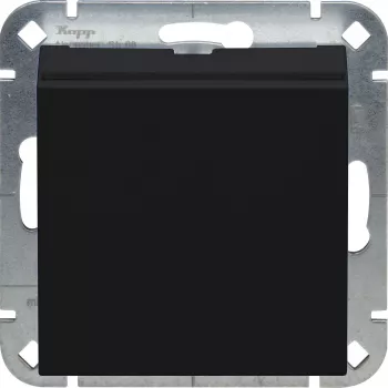 HEINRICH KOPP HK07 Interruptor con tarjeta de hotel, negro mate, 230V/16A, montaje empotrado 492350001