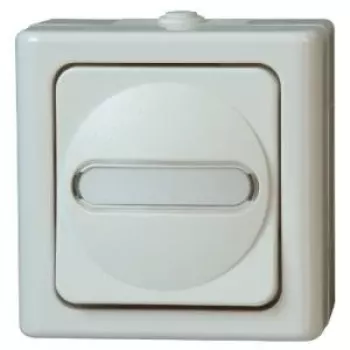HEINRICH KOPP Interruptor universal BLUE ELECTRIC blanco ártico superficie para zonas húmedas 10A, 250V (560602007)
