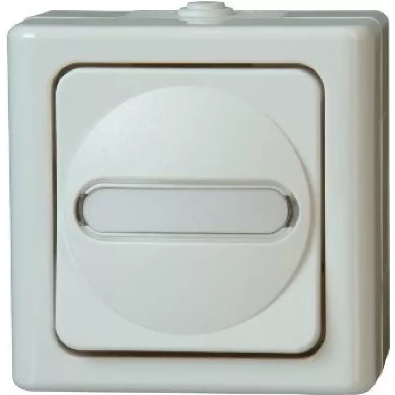 HEINRICH KOPP Interruptor universal BLUE ELECTRIC blanco ártico superficie para zonas húmedas 10A, 250V (560602007)
